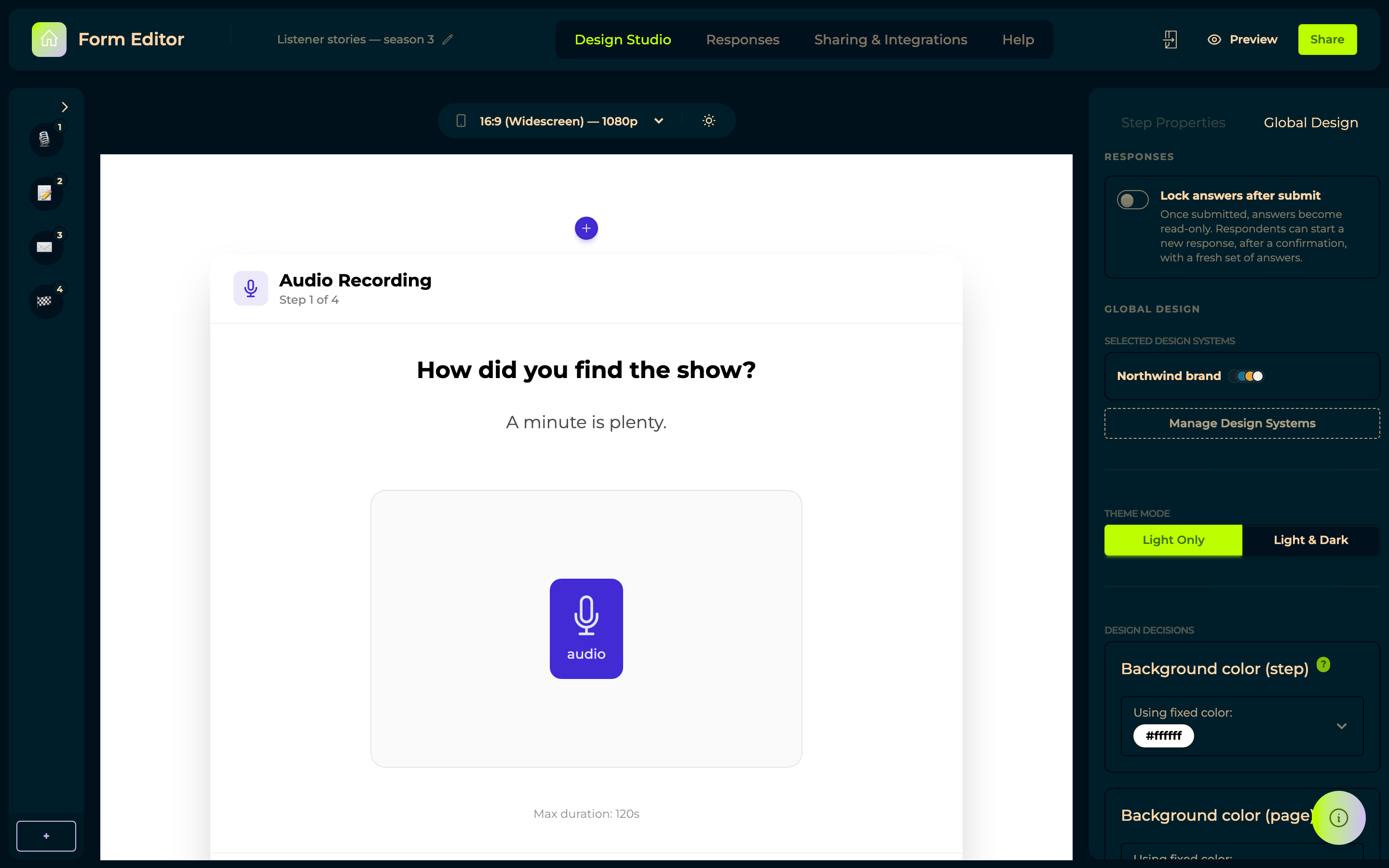 The form builder