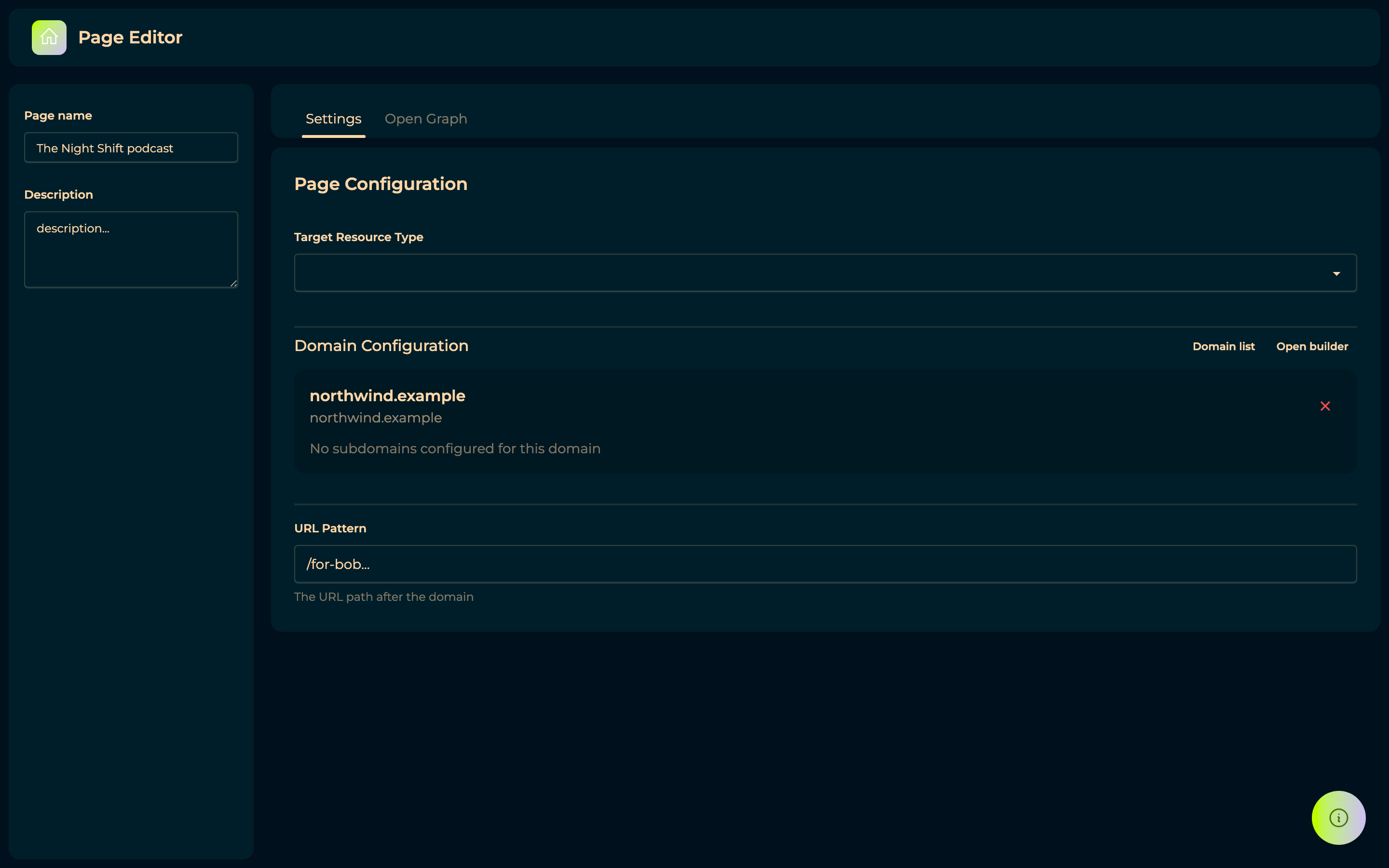The page builder