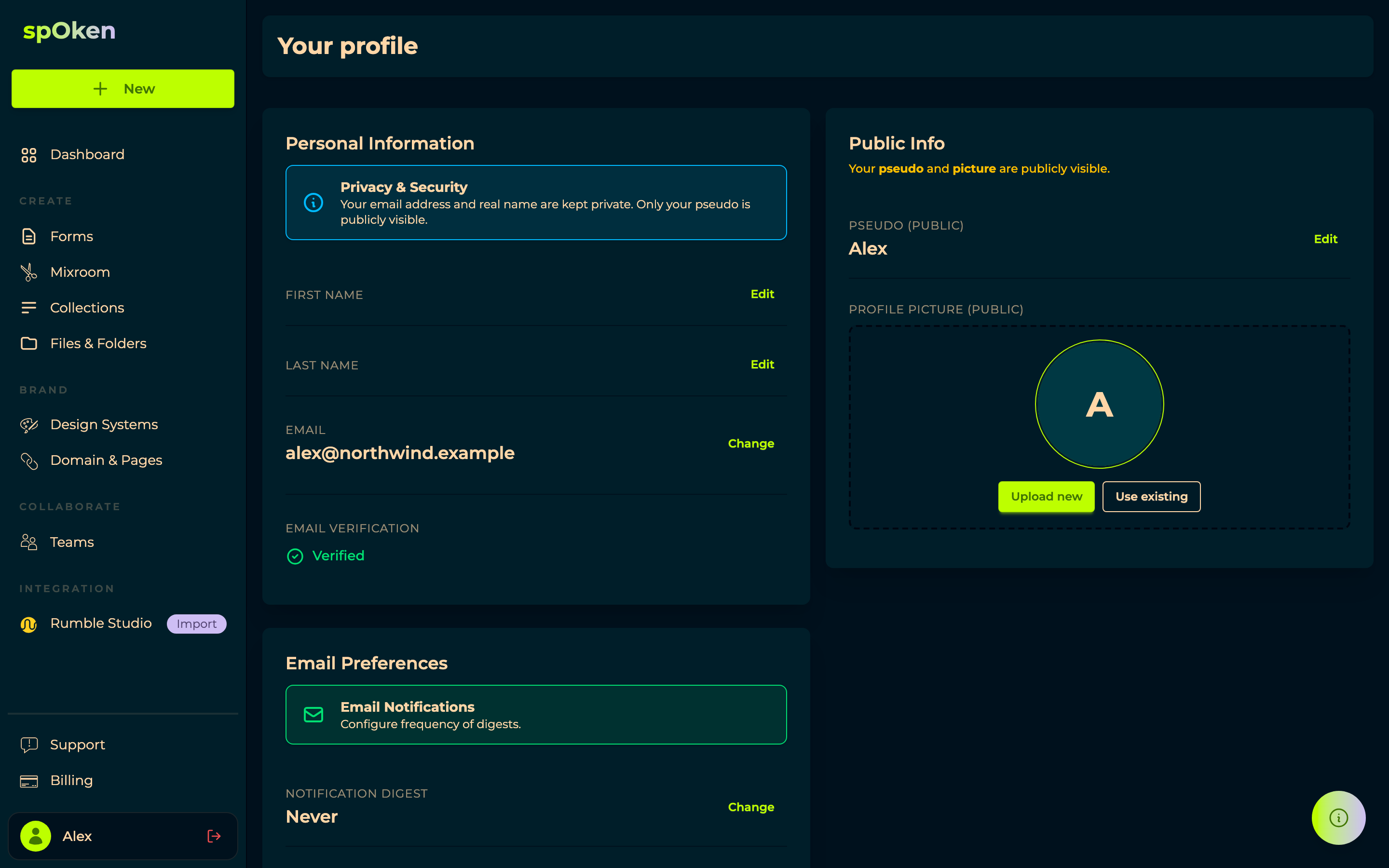 Your profile