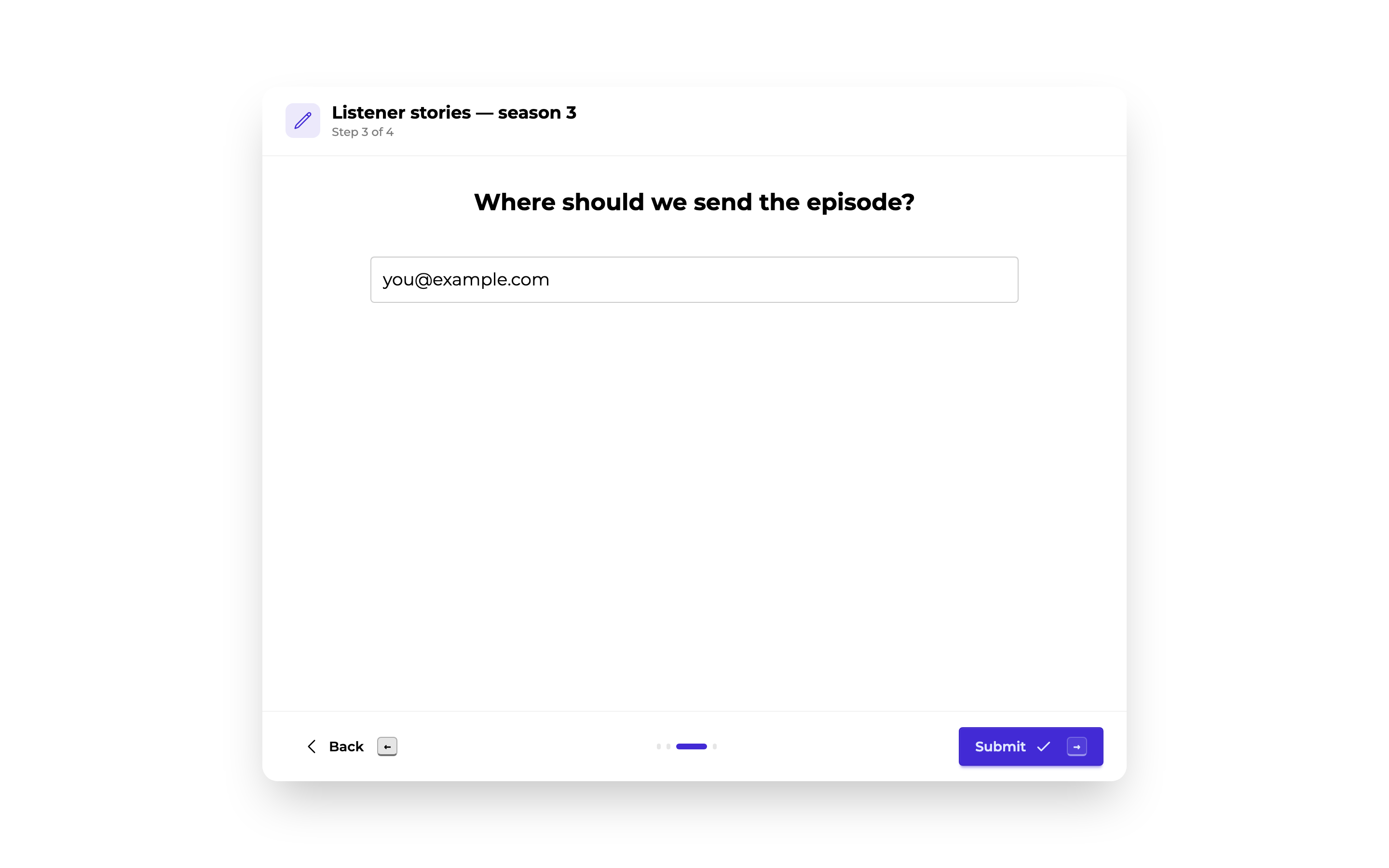 The email step